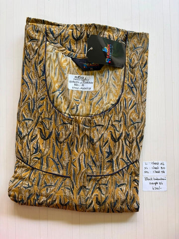 MKS027 Block Kalamkari peacock Pleats zip BP HEIGHT 56'