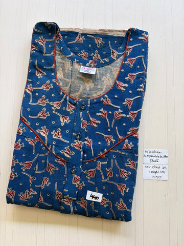 AASHP 226 Height Peacock Pleats Kalamkari Nighty BP DPS
