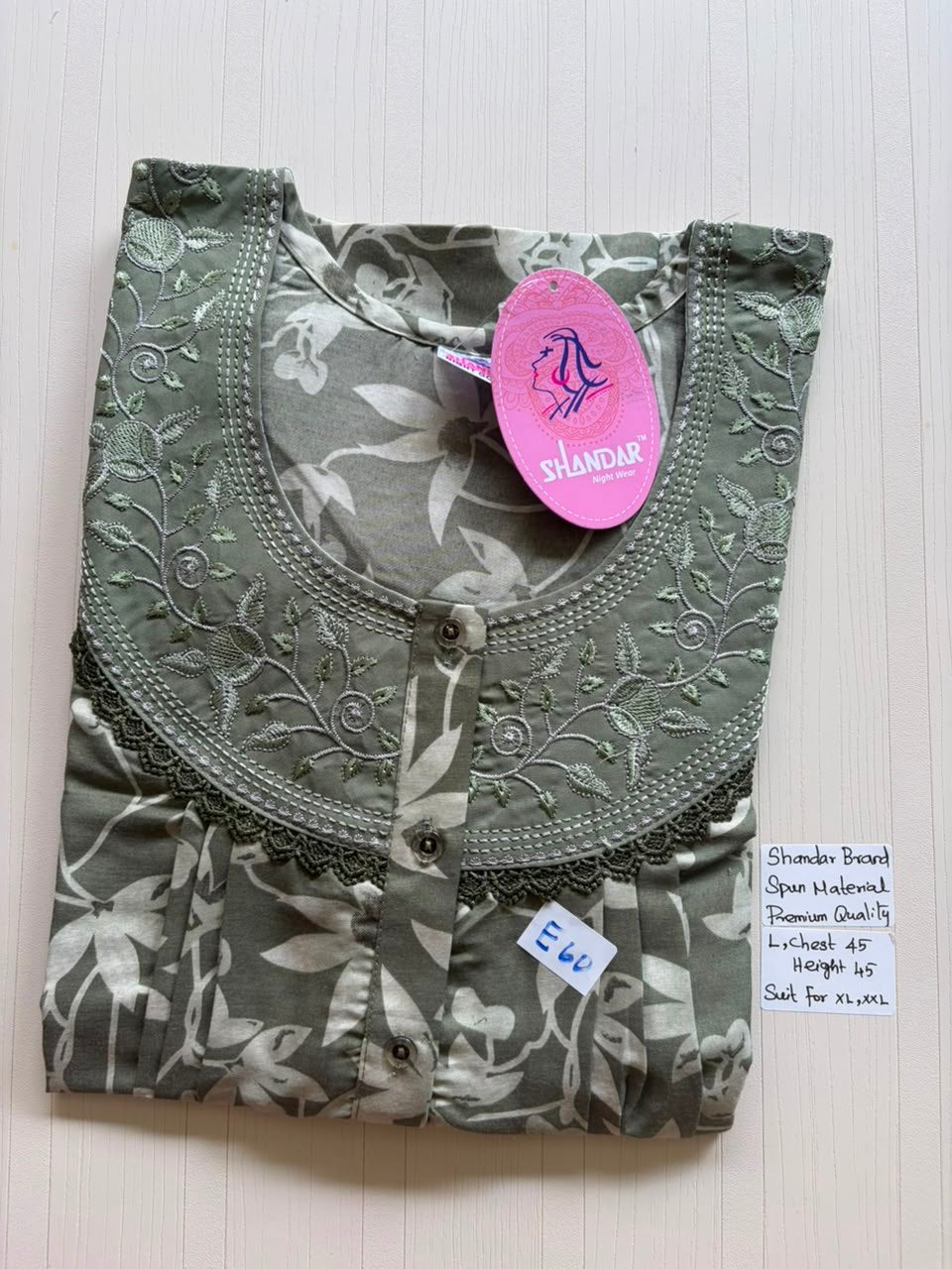 BS512 Shandar Spun nighty