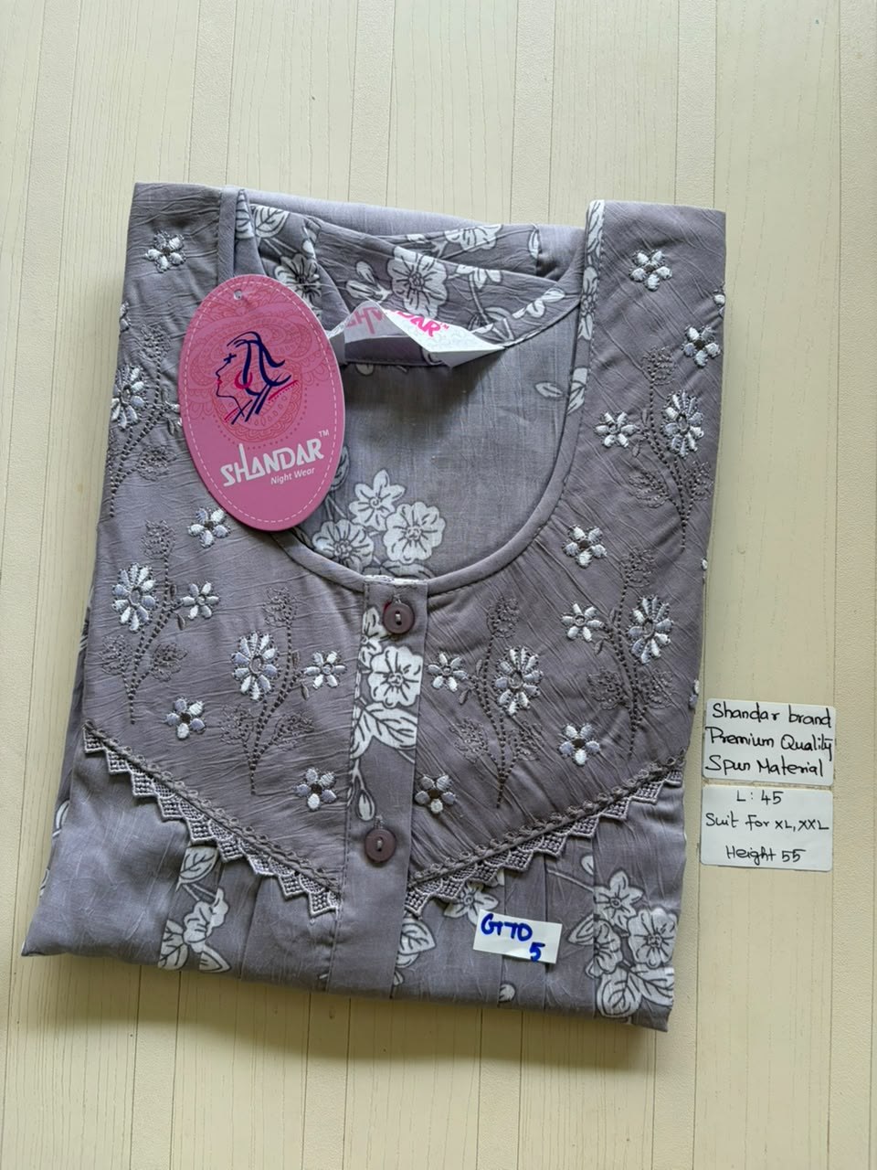 BS222 Shandar Spun nighty