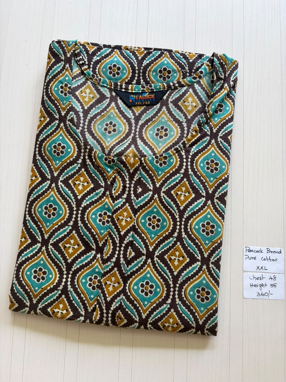 AASZ010 Peacock zip Nighty