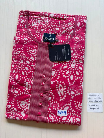 BJS 1045 Jessica VV AL Batik Nighty 550