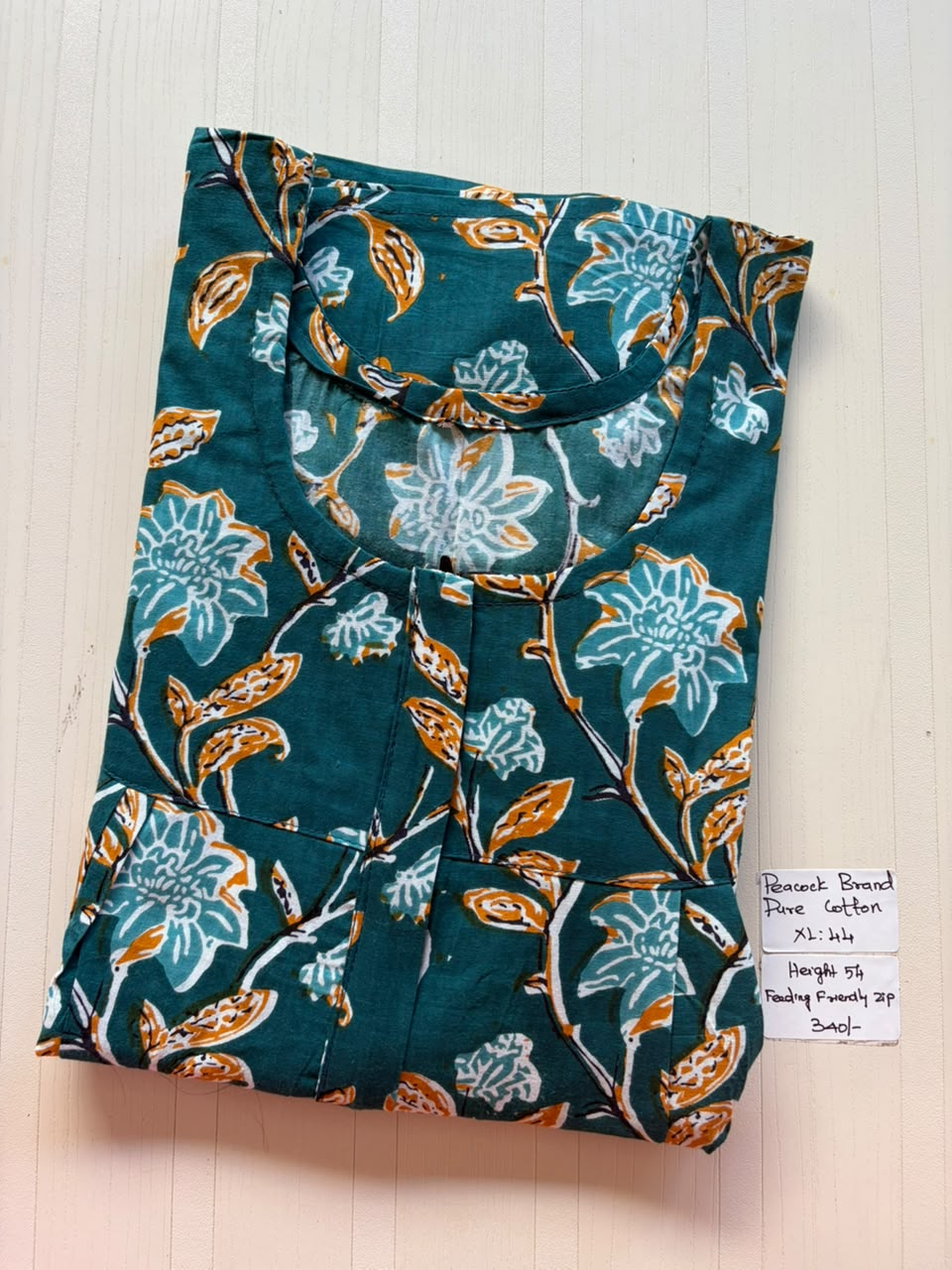 AASBP 473 Peacock Pleats Zip Nighty BP BPS CPS DPS