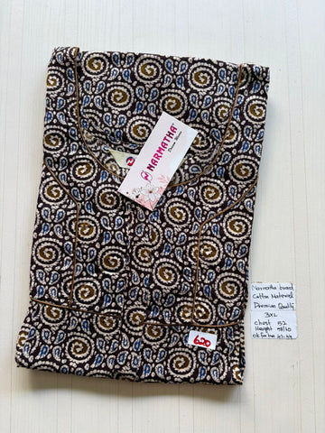 DNS 052 Height Narmatha Pleats Zip Nighty