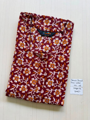 AASZ 122 Peacock Zip Nighty Batik DPS