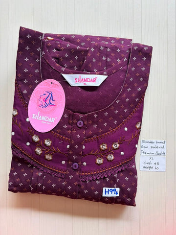 CSS 298 Height Shandar Spun nighty