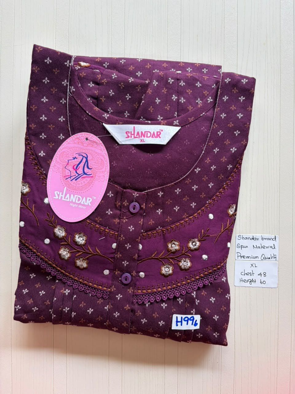 CSS 298 Height Shandar Spun nighty