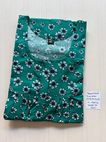 AASHP 202 Height Peacock Pleats Zip Nighty BP HP CPS