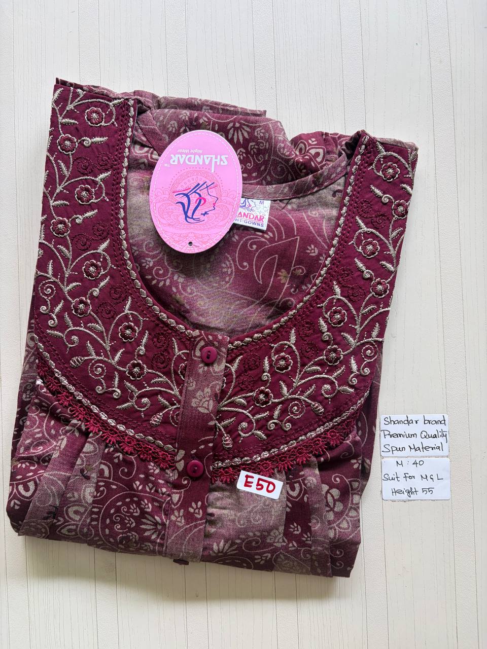 ASS195 Shandar Spun nighty