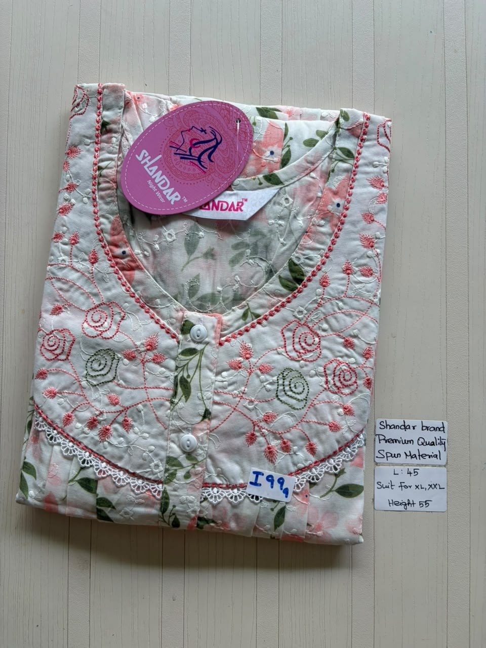 BS453 Shandar Spun nighty
