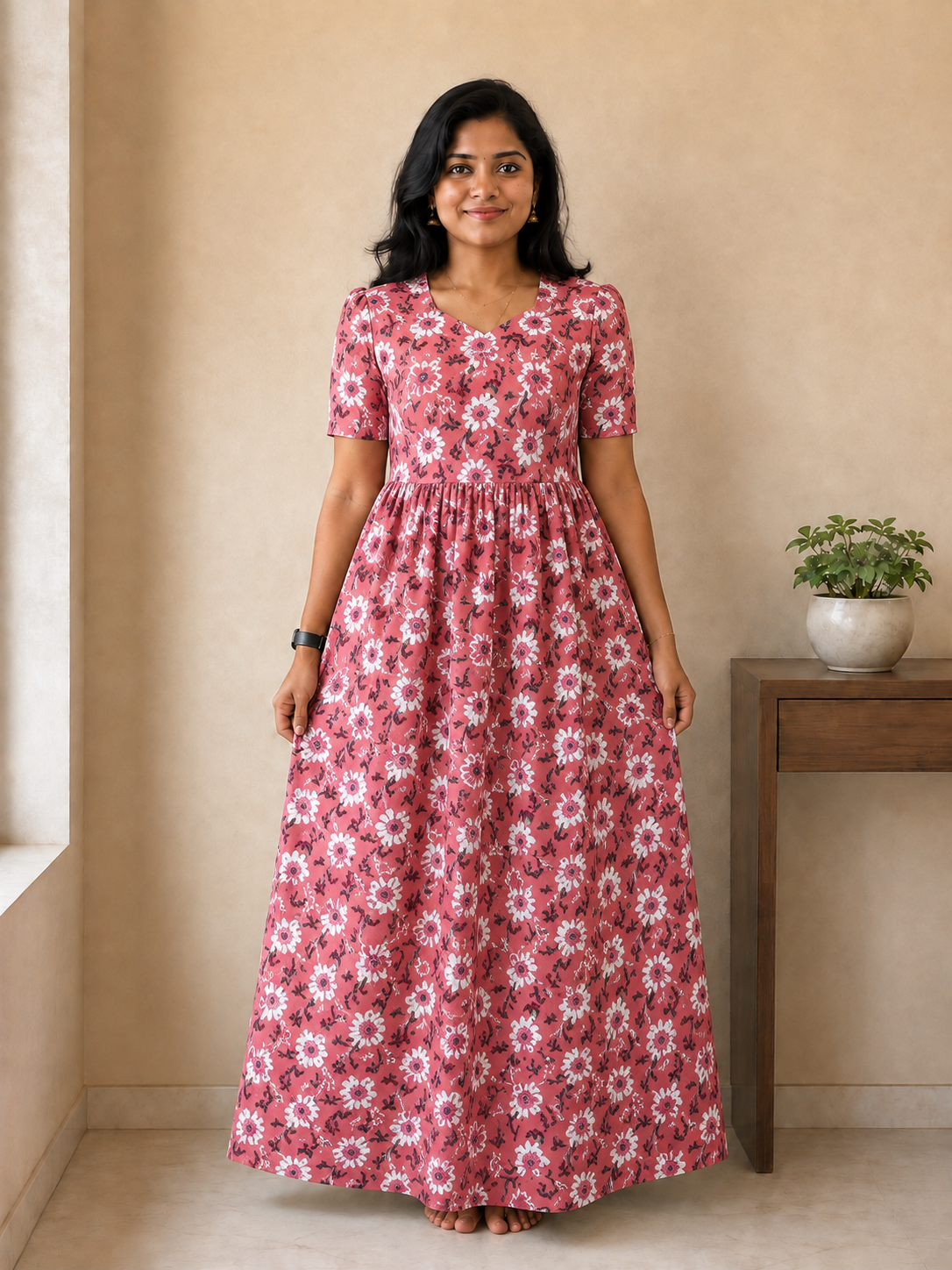 MFS 256 Peacock maxi frock YY1