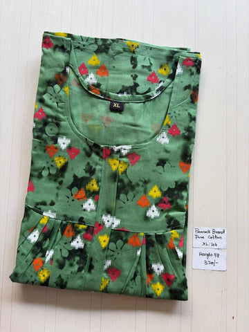 AASHP 261 Height Peacock Pleats Zip Nighty BP HP CPS