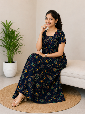 AASHP 167 Height Peacock Pleats Nighty BP HP BPS CPS  DPS Varli