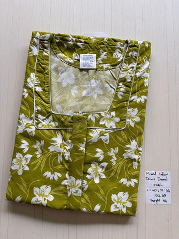 MCS 091 Ponni's Mixed Cotton Zip Nighty