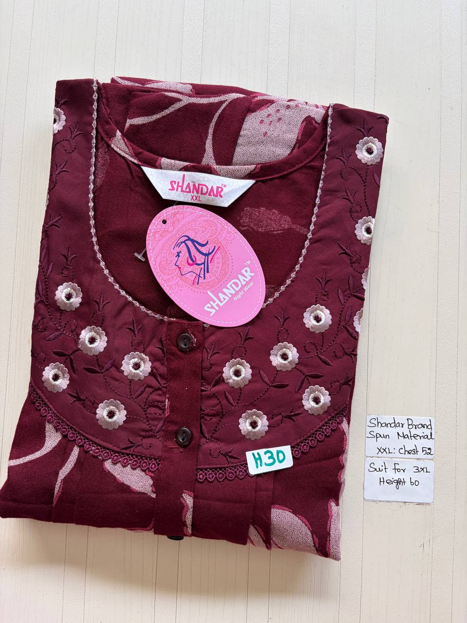 Dss 371 Shandar Spun nighty