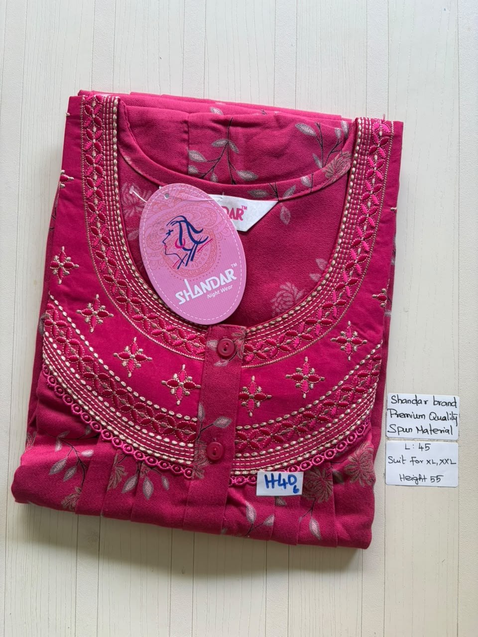 BS348 Shandar Spun nighty