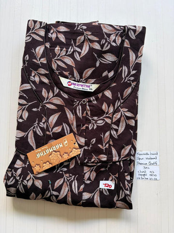 DNS 010 Height Narmatha Pleats Zip Nighty