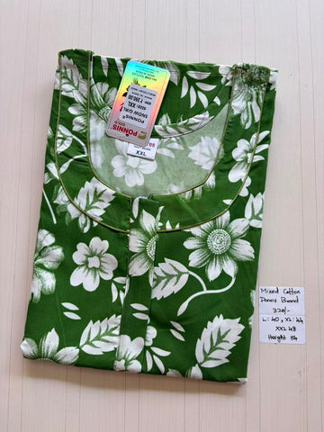 MCS 022 Ponni's Mixed Cotton Zip Nighty
