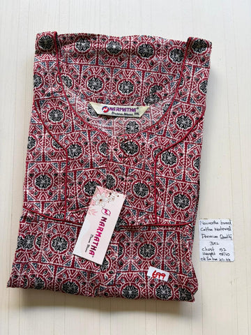 DNS 035 Height Narmatha Pleats Zip Nighty
