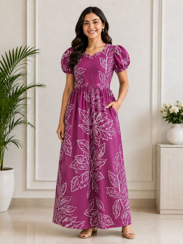 MFS 448 Height Peacock maxi frock YY1 YY2