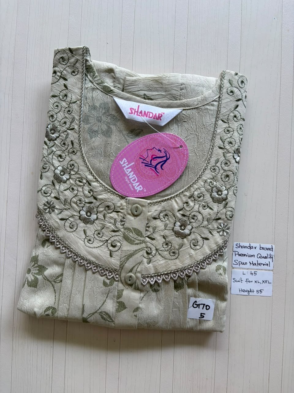 BS208 Shandar Spun nighty
