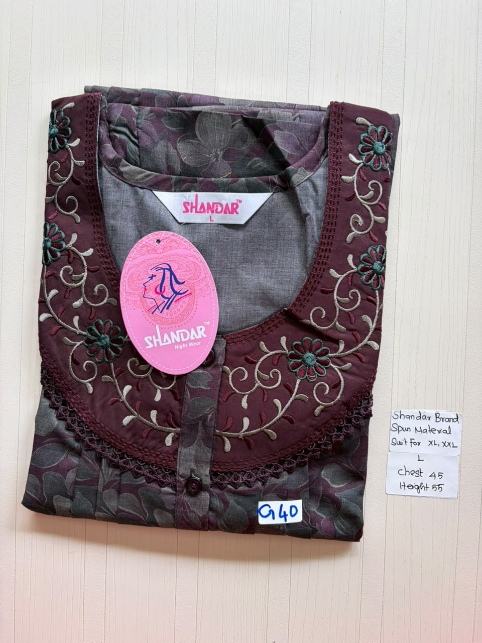 BSS 545 Shandar Spun nighty