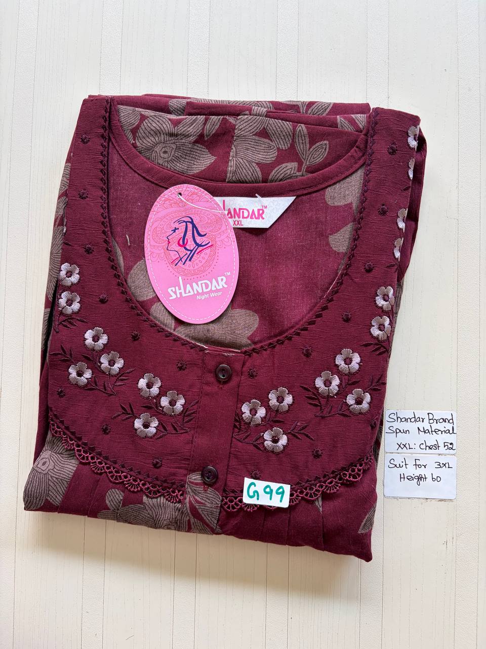 Dss 336 Shandar Spun nighty