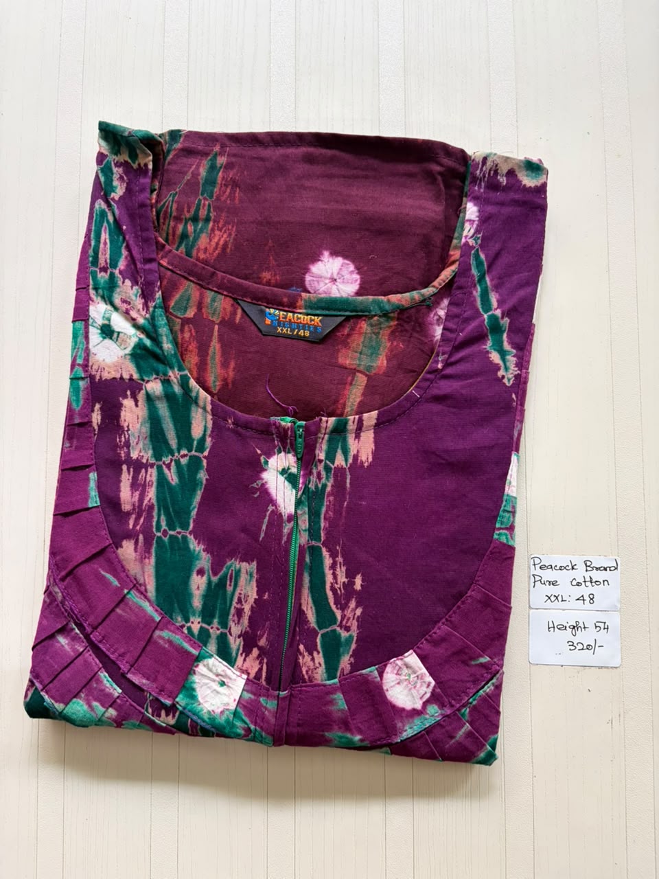 AASZ 311 Peacock Zip Nighty BP DPS