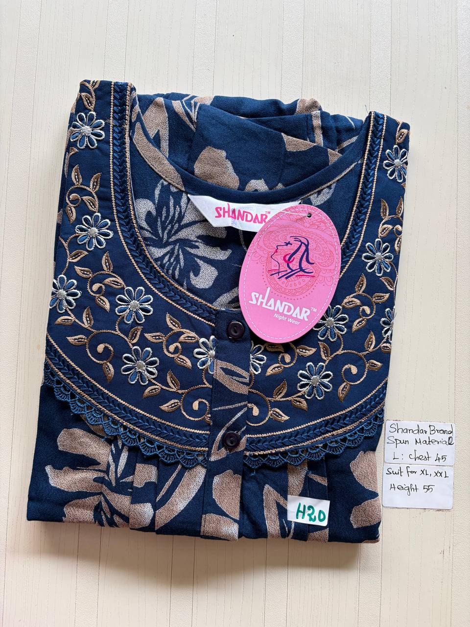 bss 341 Shandar Spun nighty