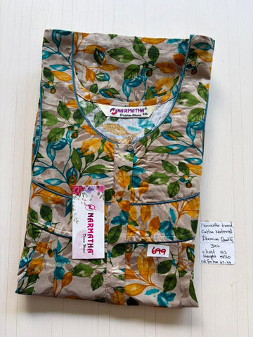 DNS 024 Height Narmatha Pleats Zip Nighty