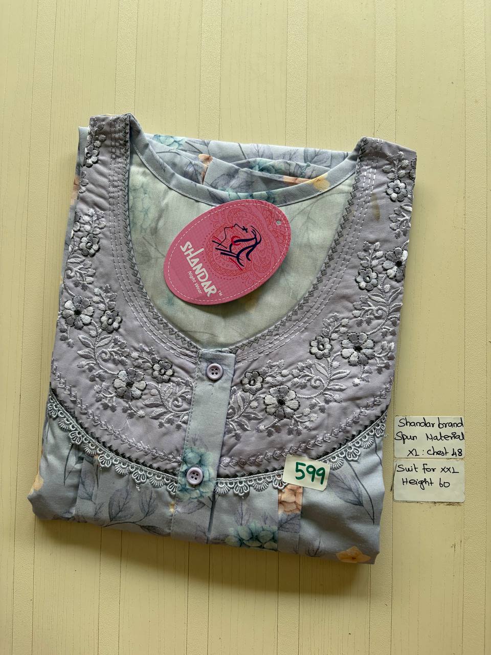 css 591 Shandar Spun nighty