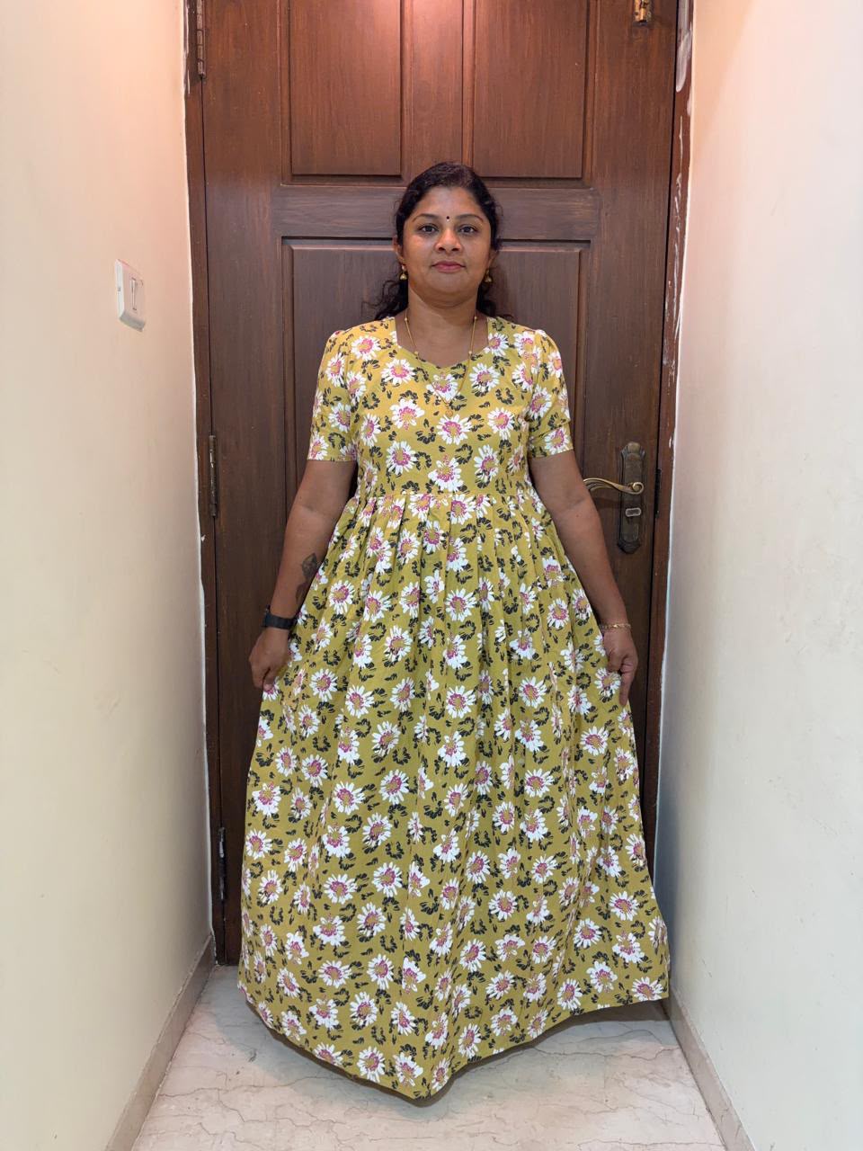 MFS 255 Peacock maxi frock YY1