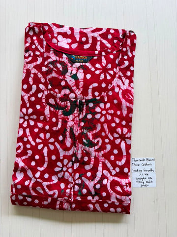 AASBP 090 Peacock Pleats Zip Batik Nighty BP CPS