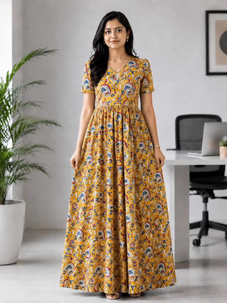 MFS 425 Height Peacock maxi frock YY1 YY2