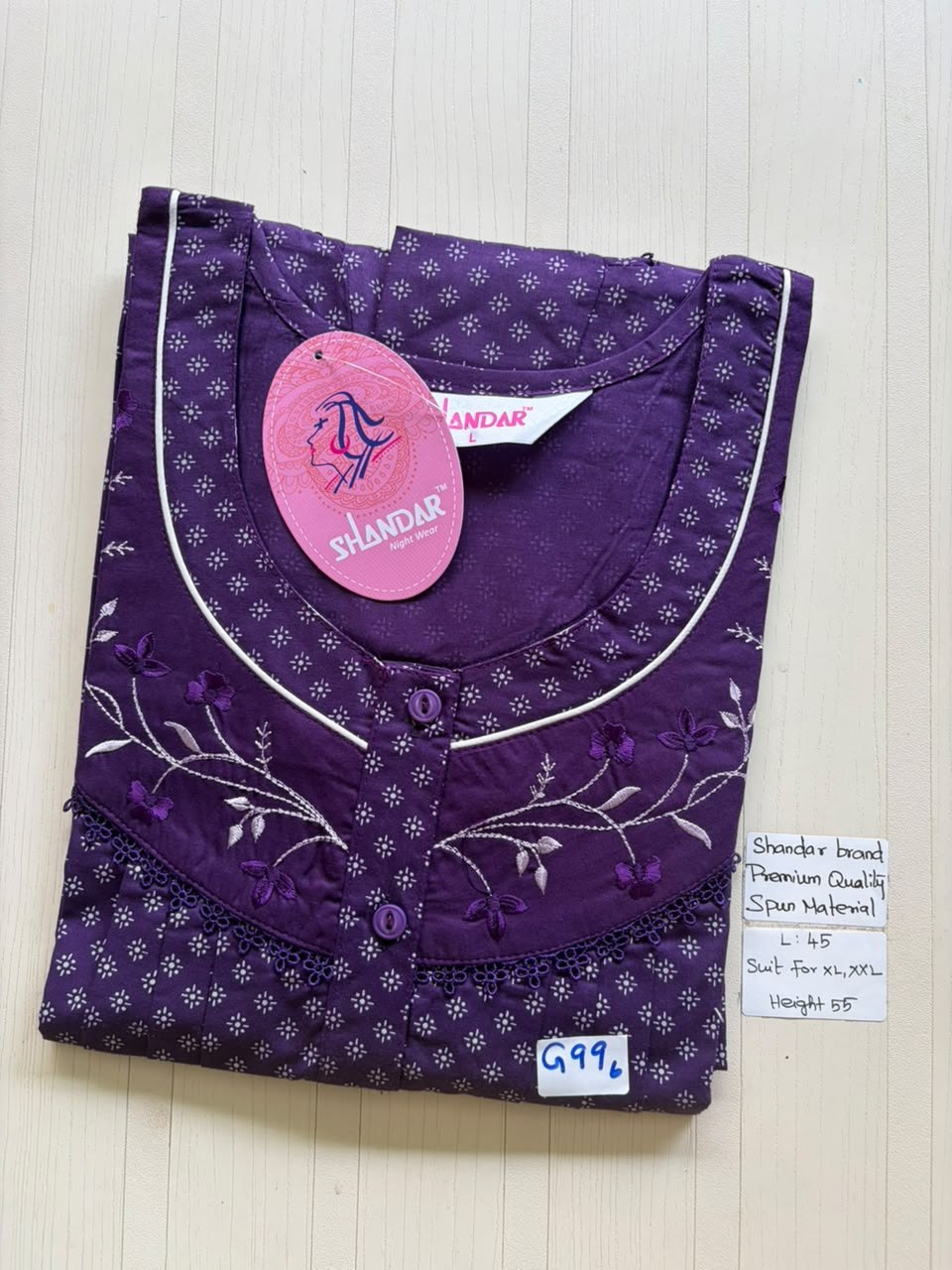 BS304 Shandar Spun nighty