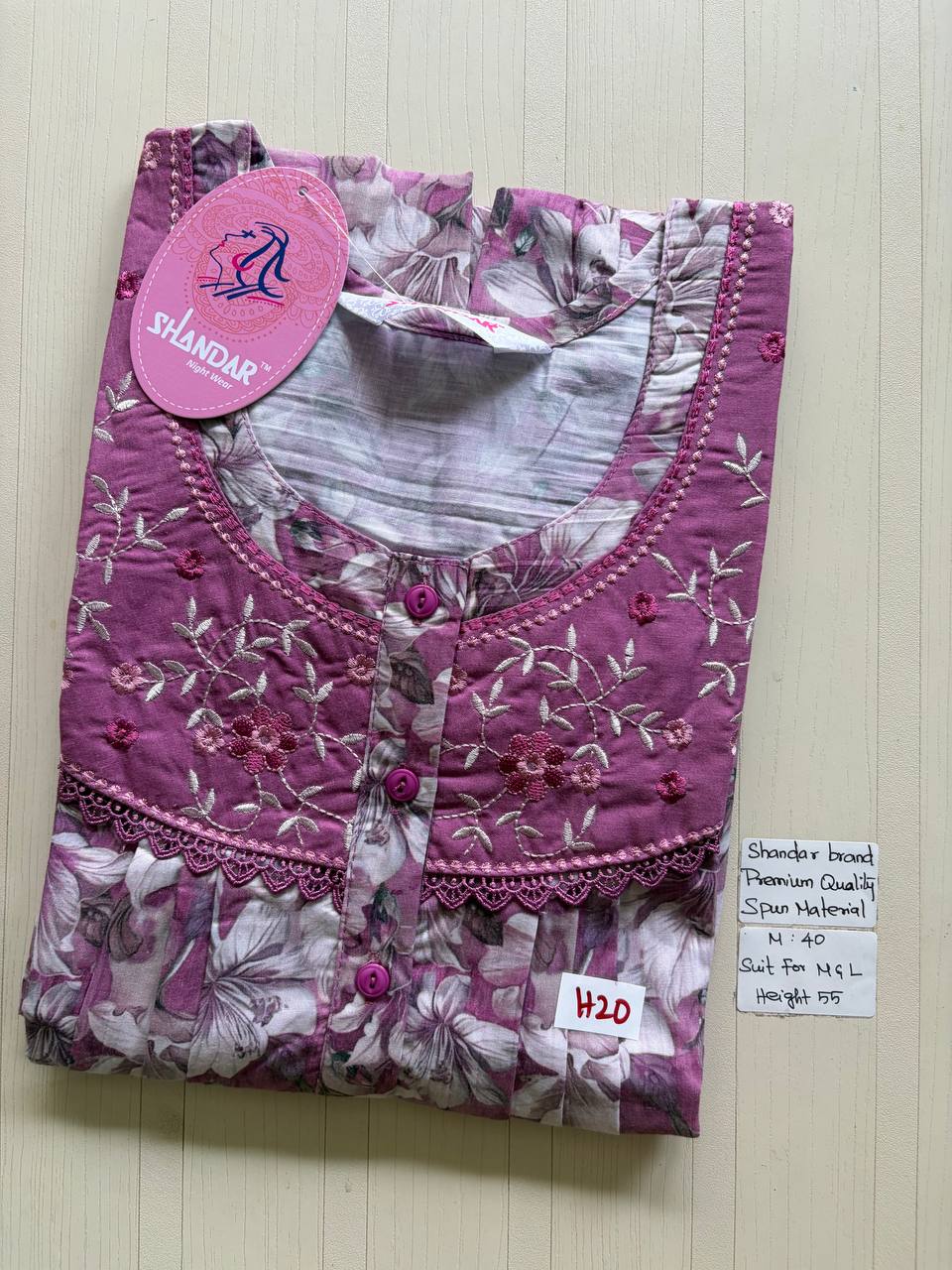 ASS183 Shandar Spun nighty