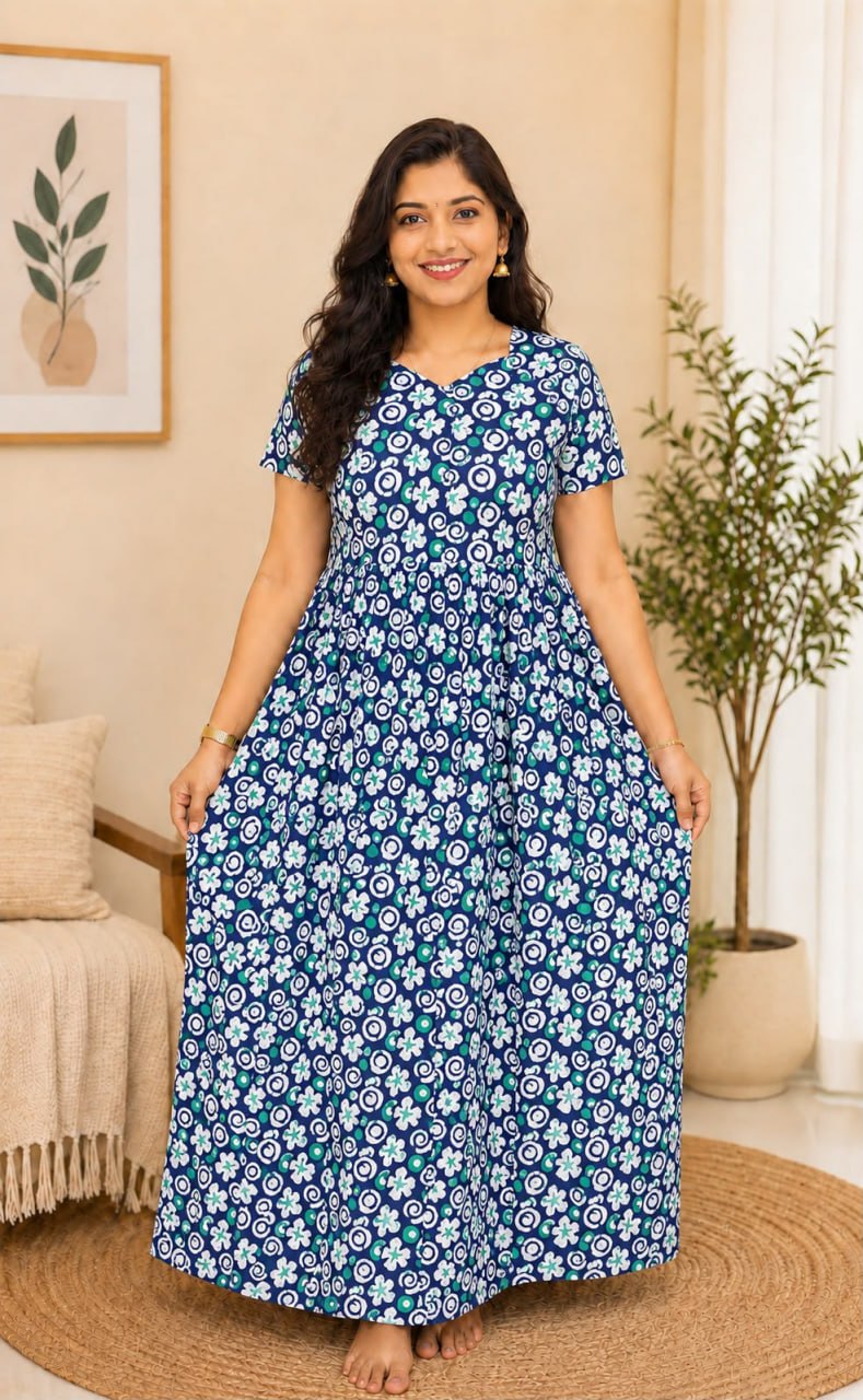 MFS 425 Peacock Feeding maxi frock FD FM1