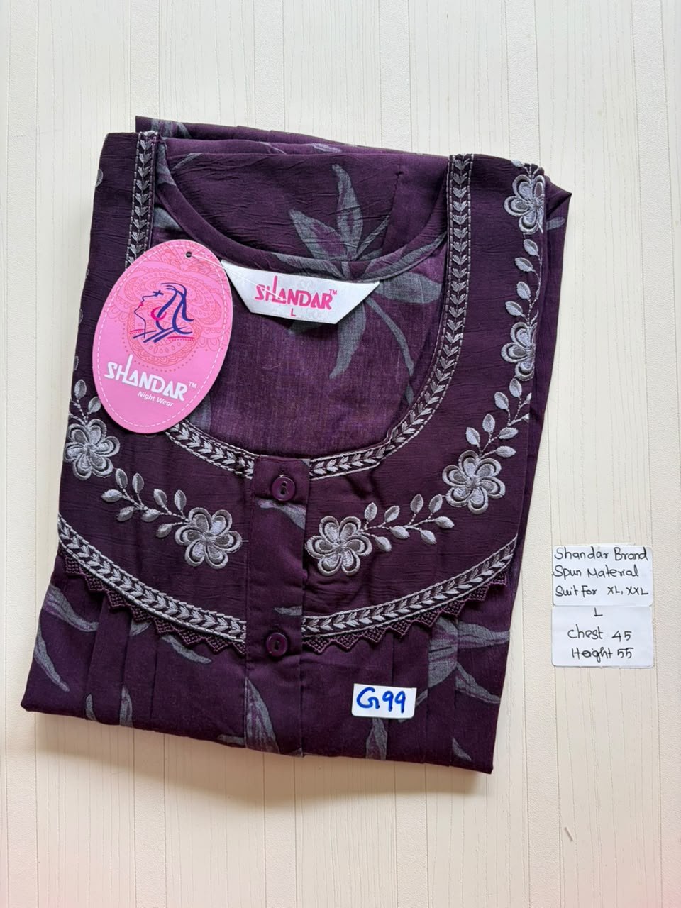 BSS 556 Shandar Spun nighty