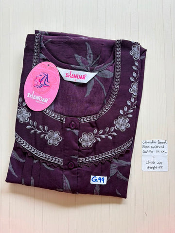 BSS 556 Shandar Spun nighty