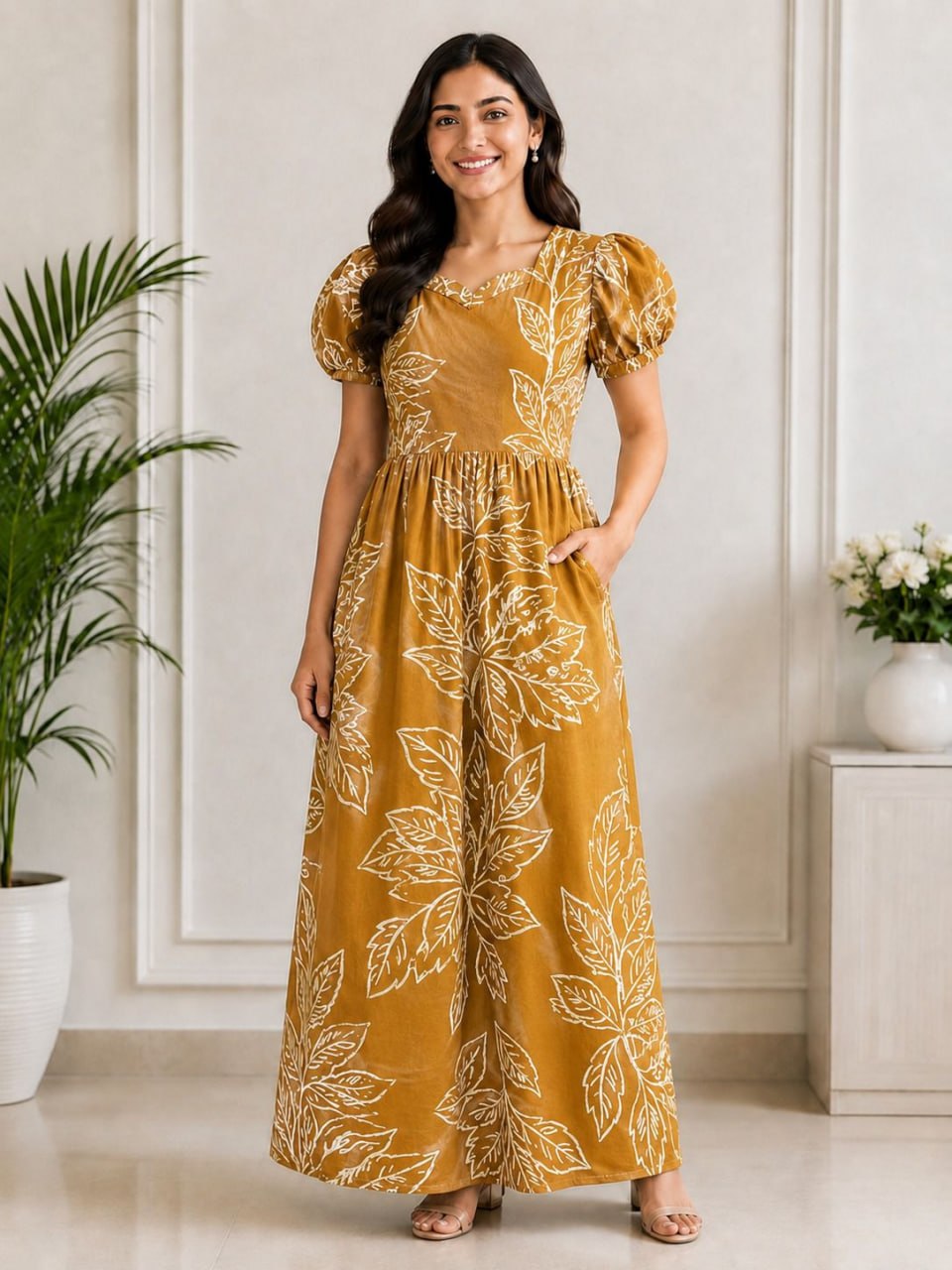 MFS 440 Height Peacock maxi frock YY1 YY2