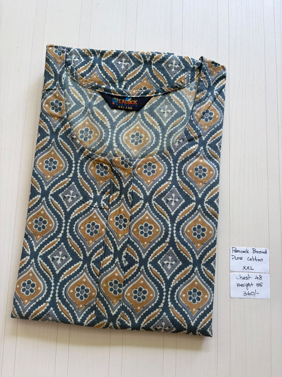AASZ013 Peacock zip Nighty