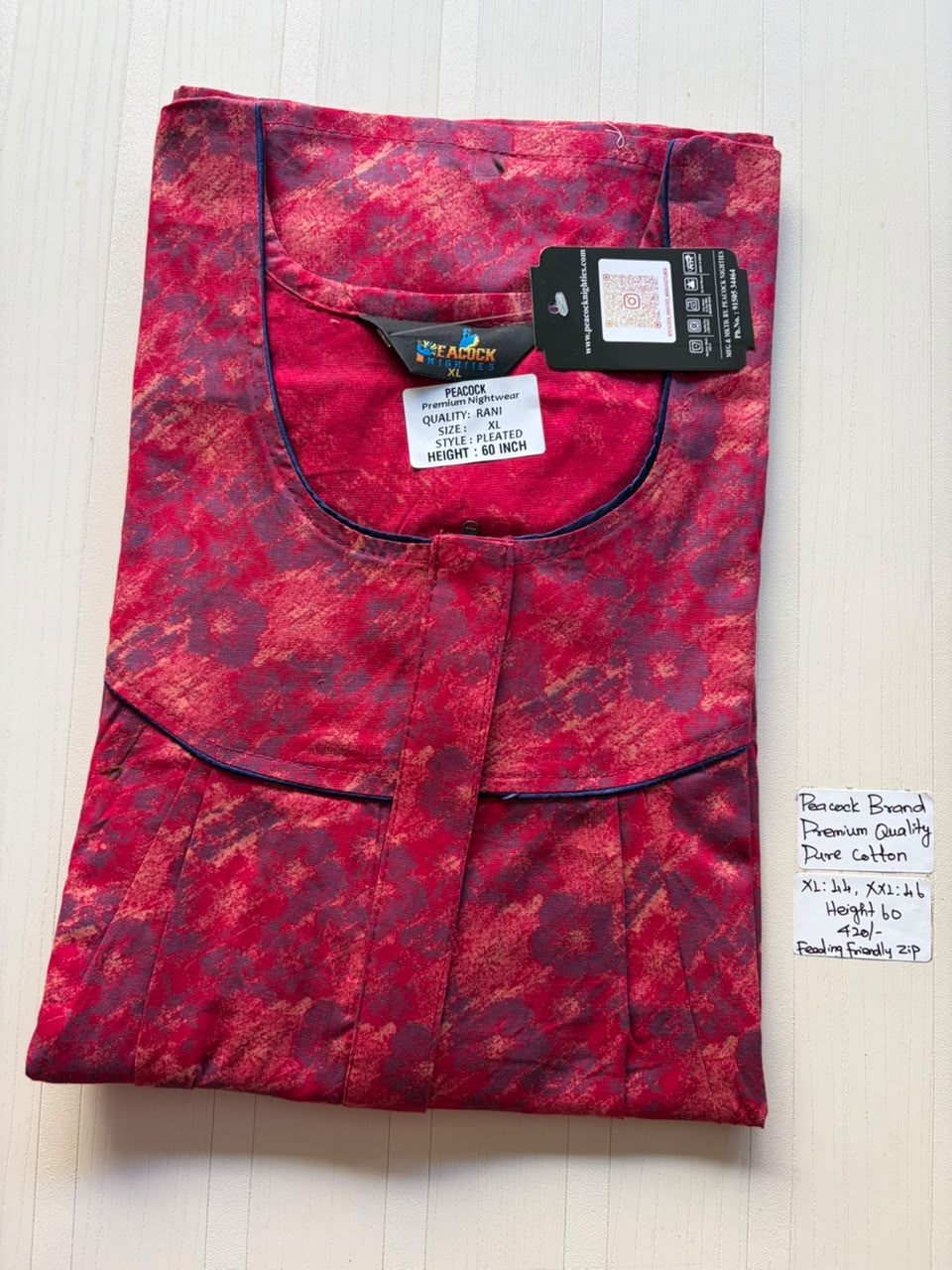 AASHP 312 Height Peacock Zip Nighty BP HP CPS DPS