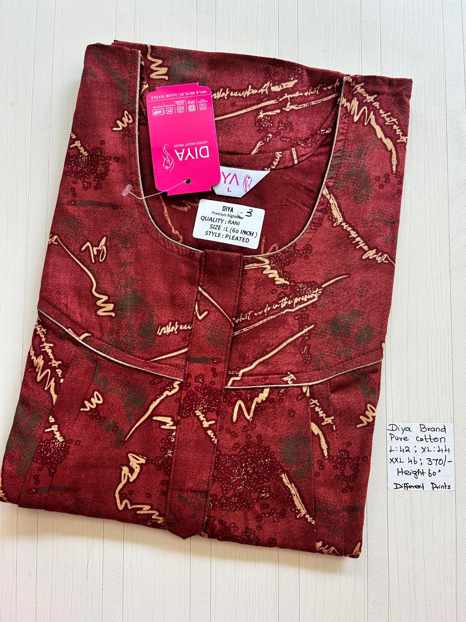 AASHP 140 Height Peacock Pleats Zip Nighty DD BP HP EPS