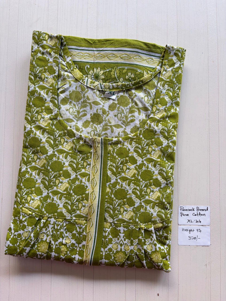 AASBP 278 Peacock Pleats Zip Nighty BP CPS