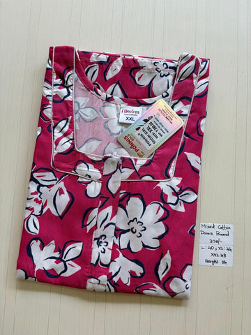 MCS 059 Ponni's Mixed Cotton Zip Nighty