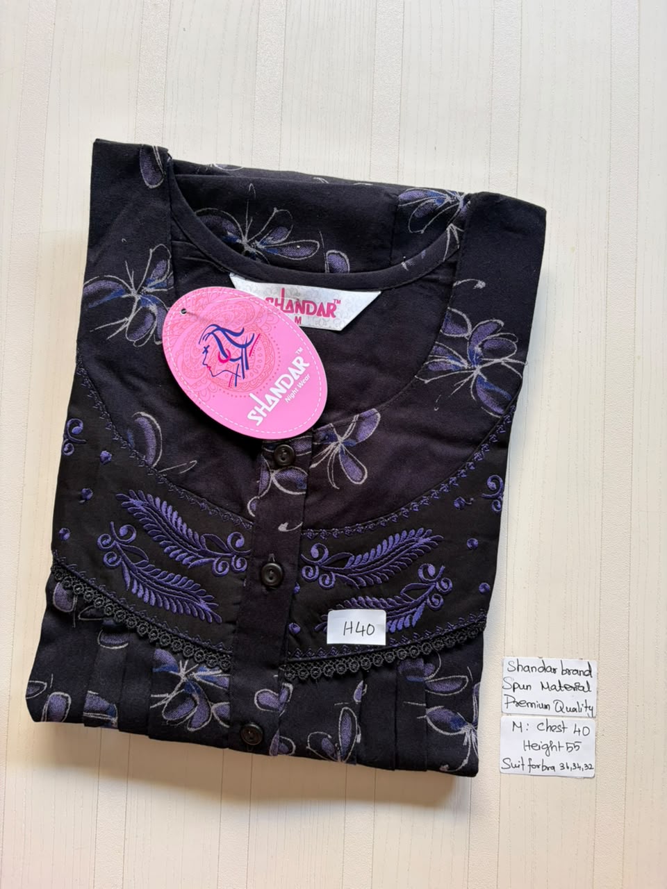 ASS 355 Shandar Spun nighty