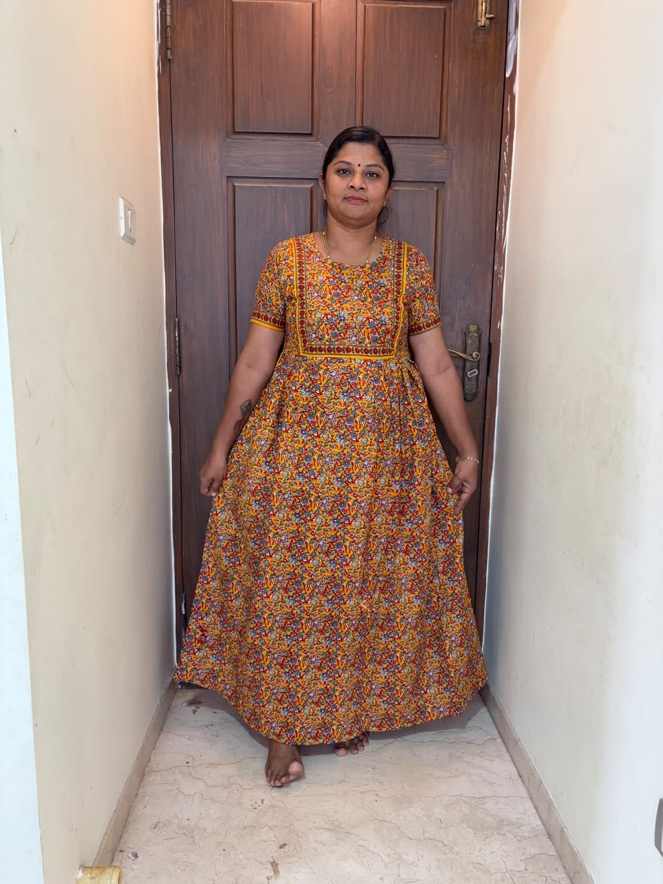 MFS 376 Peacock Maxi Frock YY1