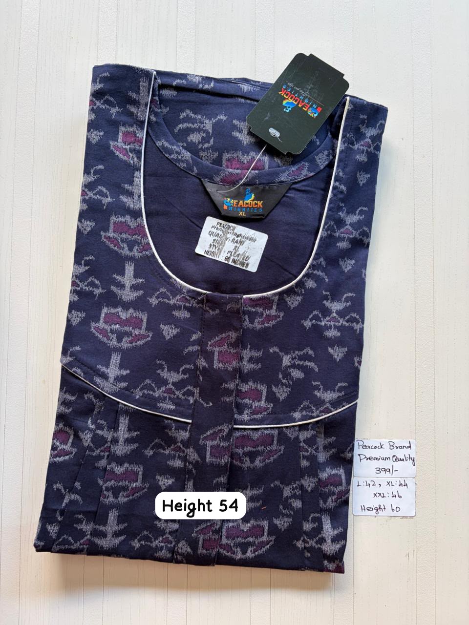 AAS5277 Peacock pleats Zip premium quality BP DD CPS DPS Height 54