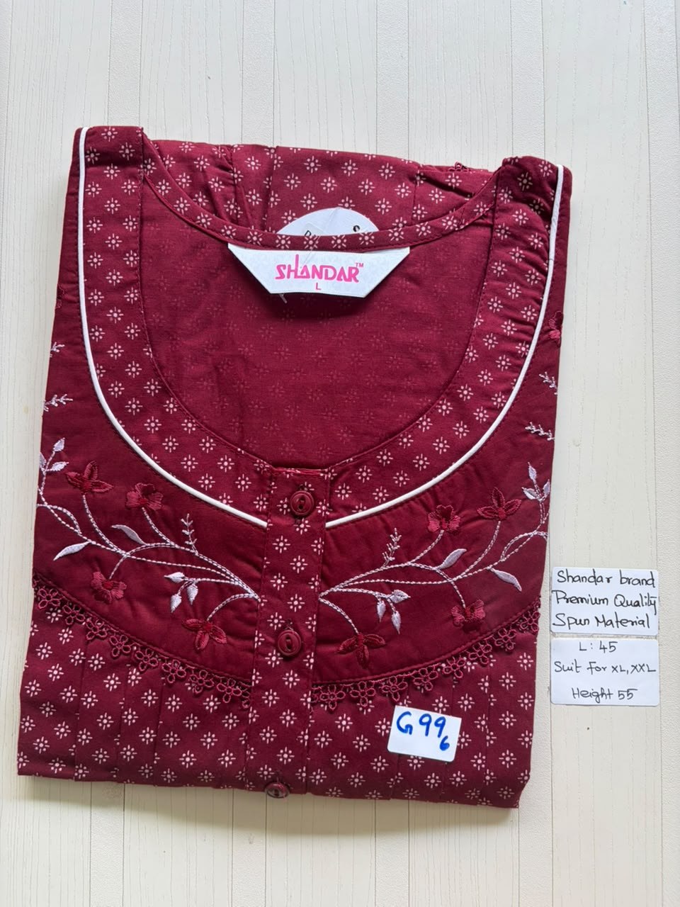 BS306 Shandar Spun nighty