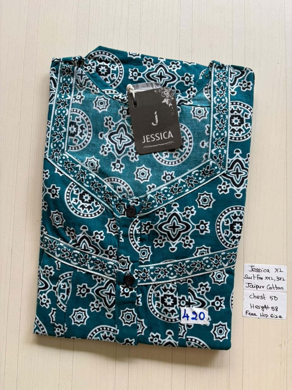 CJS 834 Height Jessica Pleats Budget Nighty